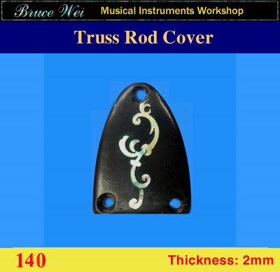 Bruce Wei, Macassar Ebony Truss Rod Cover w/MOP Inlay ( 140 )