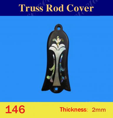 Bruce Wei, Macassar Ebony Truss Rod Cover w/MOP Inlay ( 146 )