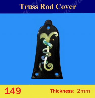 Bruce Wei, Macassar Ebony Truss Rod Cover w/MOP Inlay ( 149 )