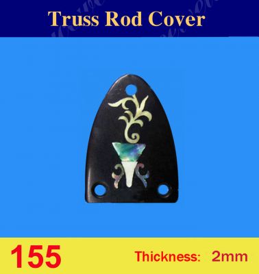 Bruce Wei, Macassar Ebony Truss Rod Cover w/MOP Inlay ( 155 )