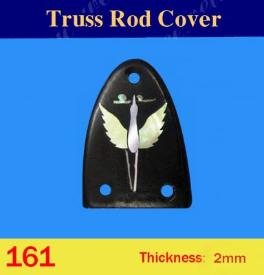 Bruce Wei, Macassar Ebony Truss Rod Cover w/ MOP Inlay ( 161 )