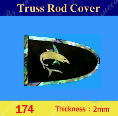 Bruce Wei, Macassar Ebony Truss Rod Cover w/MOP Inlay ( 174 )