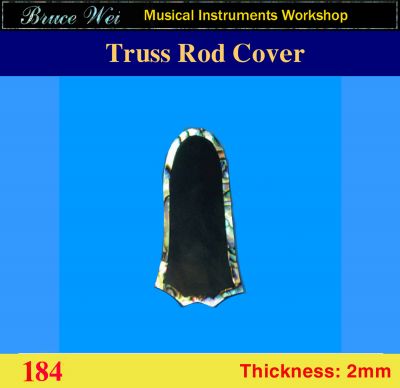 Bruce Wei, Macassar Ebony Truss Rod Cover w/ Abalone Inlay ( 184)