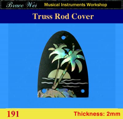 Bruce Wei, Macassar Ebony Truss Rod Cover w/MOP Inlay ( 191 )