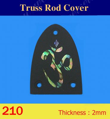 Bruce Wei, Macassar Ebony Truss Rod Cover w/ Abalone Inlay ( 210 )