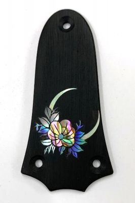 Bruce Wei, Macassar Ebony Fit TAYLOR Truss Rod Cover, Flora Inlay (223)