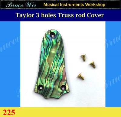 Bruce Wei, Fit Taylor Rosewood Truss Rod Cover with Abalone Inlay (225)