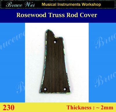 Bruce Wei, Rosewood Truss Rod Cover w/ Abalone Inlay (230)