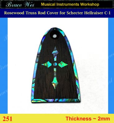 Free Shipping Schecter Hellraiser C-1 Guitar Rosewood Truss Rod Cover, Abalone Inlay Bruce Wei (251)