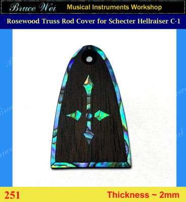 Free Shipping Schecter Hellraiser C-1 Guitar Rosewood Truss Rod Cover, Abalone Inlay Bruce Wei (251)