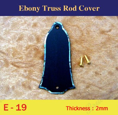 Bruce Wei, Ebony Truss Rod Cover w/ Abalone Inlay ( E-19 )