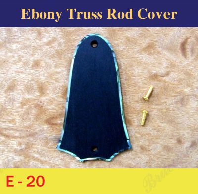 Bruce Wei, Ebony Truss Rod Cover w/ Abalone Inlay ( E-20 )