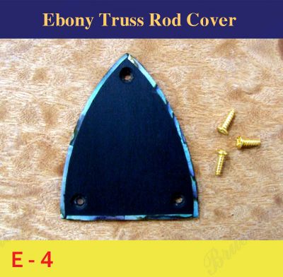 Bruce Wei, Ebony Truss Rod Cover w/ Abalone Inlay ( E-4 )