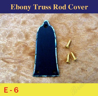 Bruce Wei, Ebony Truss Rod Cover w/ Abalone Inlay ( E-6 )