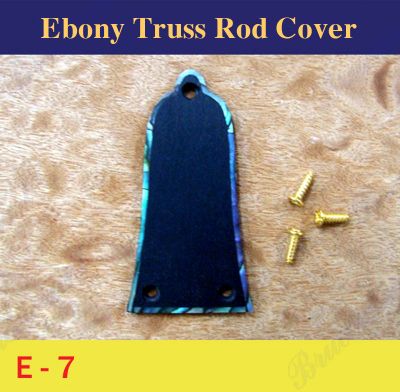 Bruce Wei, Ebony Truss Rod Cover w/ Abalone Inlay ( E-7 )