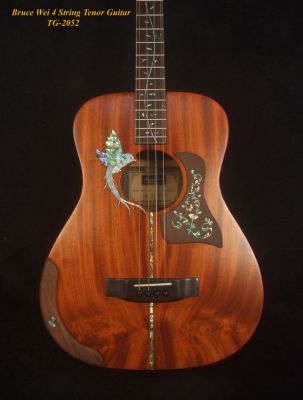 Redwood, Indian Rosewood 4 String Tenor Guitar, MOP Inlay TG-2052
