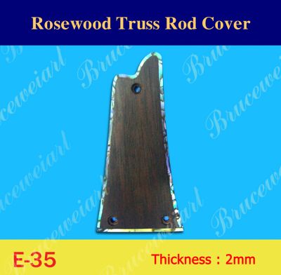 Bruce Wei, Rosewood Truss Rod Cover w/ Abalone Inlay ( E-35 )