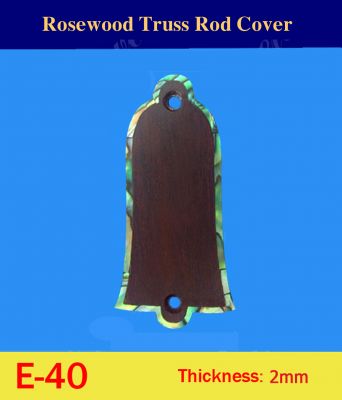 Bruce Wei, Rosewood Truss Rod Cover w/ Abalone Inlay ( E-40 )