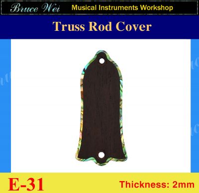 Bruce Wei, Rosewood Truss Rod Cover w/ Abalone Inlay ( E-31 )