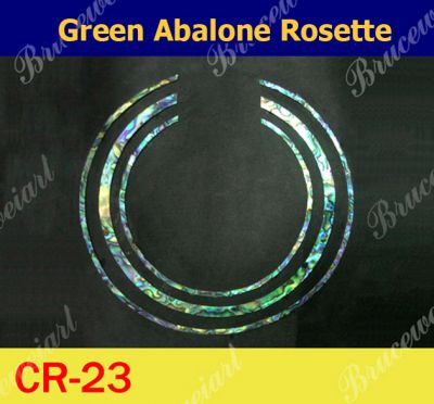Bruce Wei, 5pcs Green Abalone Rosette / inside= 105mm, W=25.5 mm (CR23)