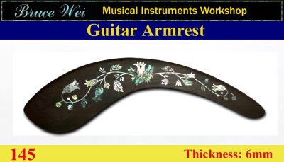 Bruce Wei, Guitar Part - Rosewood Armrest w/ MOP Art Inlay (145)
