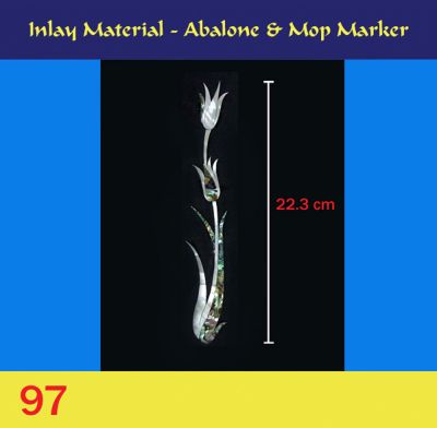 Bruce Wei MOP & Abalone Inlay Marker for Guitar Fretboard, Rose Design #143