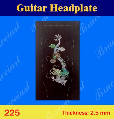 Bruce Wei, Guitar Part - Rosewood Headplate W/ Mop Art Inlay (225)