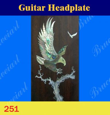 Bruce Wei, Guitar Part - Rosewood Headplate w/ Mop Art Inlay (251)