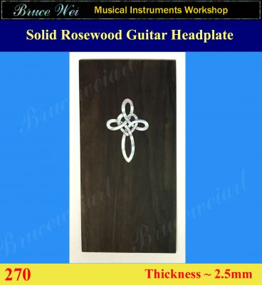Bruce Wei, Guitar Part - Rosewood Headplate w/ Mop Art Inlay (270)