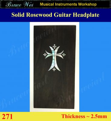 Bruce Wei, Guitar Part - Rosewood Headplate w/ Mop Art Inlay (271)