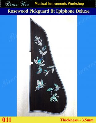 Fit Epiphone Deluxe Archtop Guitar, Rosewood Pickguard, Mop & Abalone Inlay, Bruce Wei ( 011 ) 