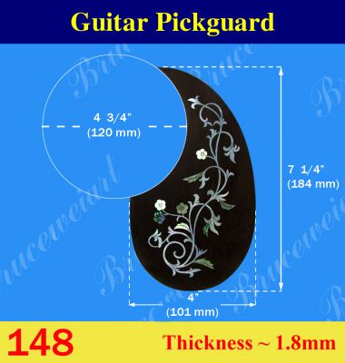 Bruce Wei, Guitar Part - Rosewood Pickguard W/ Mop Art Inlay (148)