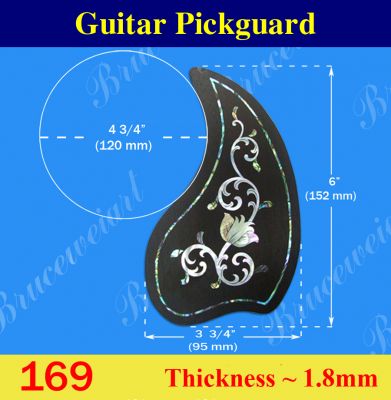 Bruce Wei, Guitar Part - Rosewood Pickguard W/ Mop Art Inlay (169)