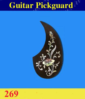 Guitar Rosewood Pickguard, Mop & Abalone Inlay, Bruce Wei ( 269 )