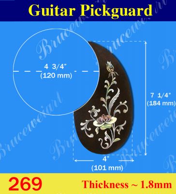 Bruce Wei, Guitar Part - Rosewood Pickguard W/ Mop Art Inlay (269)