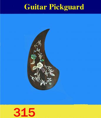 Guitar Left Hand Rosewood Pickguard, Mop & Abalone Inlay, Bruce Wei ( 315 )
