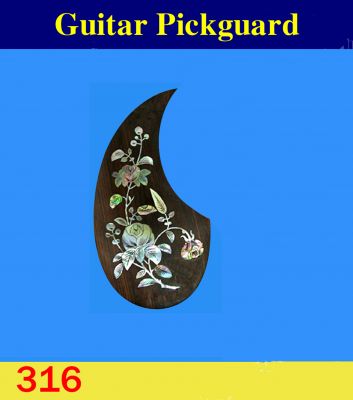 Guitar Left Hand Rosewood Pickguard, Mop & Abalone Inlay, Bruce Wei ( 316 )