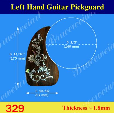 Bruce Wei, Guitar Left Hand Rosewood Pickguard W/ Mop Inlay ( 329 )