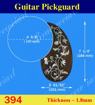 Bruce Wei, Guitar Part - Rosewood Pickguard W/ Mop Art Inlay (394)