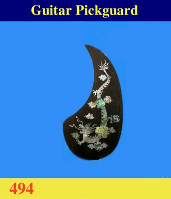 Guitar Handmade Rosewood Pickguard, Mother of pearl & Abalone Inlay, Bruce Wei (494) 