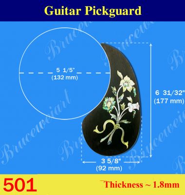 Bruce Wei, Guitar Part - Rosewood Pickguard W/ Mop Art Inlay (501)