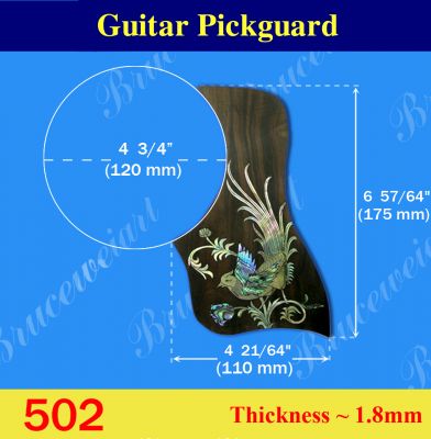 Bruce Wei, Guitar Part - Rosewood Pickguard W/ Mop Art Inlay ( 502 )