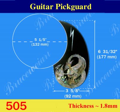 Bruce Wei, Guitar Part - Rosewood Pickguard W/ Mop Art Inlay (505)