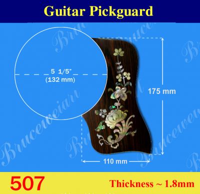 Bruce Wei, Guitar Part - Rosewood Pickguard W/ Mop Art Inlay (507)