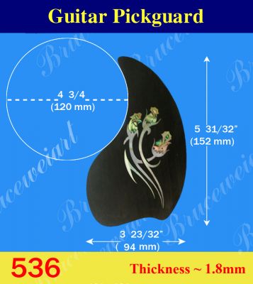 Bruce Wei, Guitar Part - Rosewood Pickguard W/ Mop Art Inlay ( 536 )