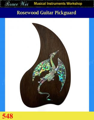 Bruce Wei, Guitar Part - Rosewood Pickguard W/ Mop Art Inlay ( 548 )