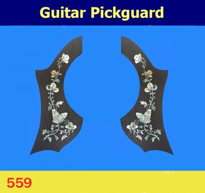 Guitar Rosewood Pickguard, Mother of pearl & Abalone Inlay 2pcs, Bruce Wei ( 559) 