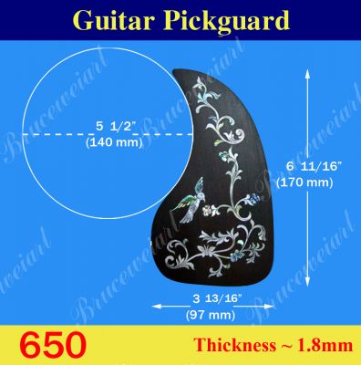 Bruce Wei, Guitar Part - Rosewood Pickguard W/ Mop Art Inlay ( 650 )