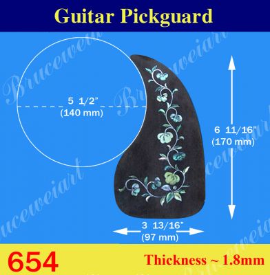 Bruce Wei, Guitar Part - Rosewood Pickguard W/ Mop Art Inlay ( 654 )