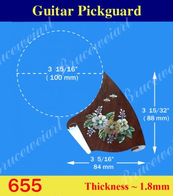 Bruce Wei, Guitar Part - Rosewood Pickguard W/ Mop Art Inlay ( 655 )